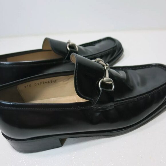 Gucci Horse Bit Leather Casual Footwear Men\'s Loafers Shoes Italy Sz 41.5 E 8